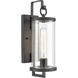 Hopkins 1 Light 15.5 inch Charcoal Black Outdoor Wall Sconce