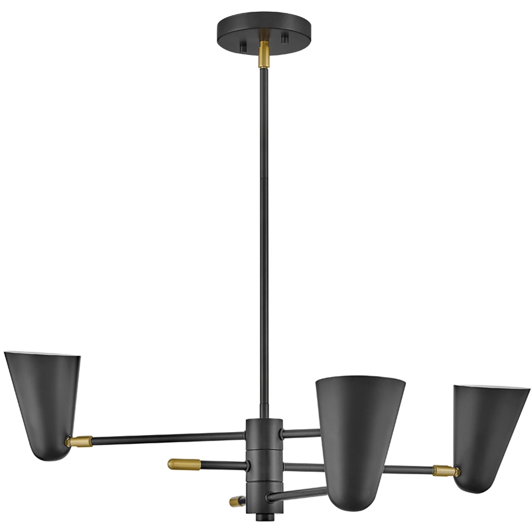 Birdie LED 30 inch Black Chandelier Ceiling Light
