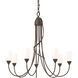 Flora 7 Light 24.9 inch Bronze Chandelier Ceiling Light