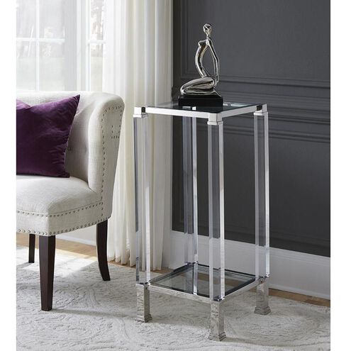 Clare 35.5 X 15 inch Silver Pedestal Table