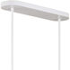 Tulum 5 Light 39 inch Sugar White/White Linear Chandelier Ceiling Light, Marjorie Skouras Collection