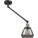 Fulton 35 inch 60.00 watt Black Antique Brass Swing Arm Wall Light, Franklin Restoration