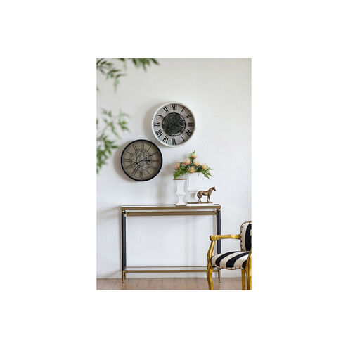 Modern 42 inch Gold and Black Console Table