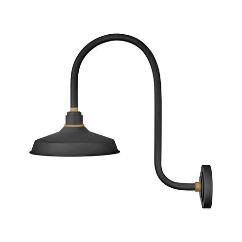 Foundry Classic 1 Light 24 inch Textured Black/Brass Outdoor Wall Mount