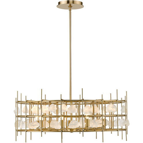 Garroway 9 Light 32 inch Aged Brass Chandelier Ceiling Light