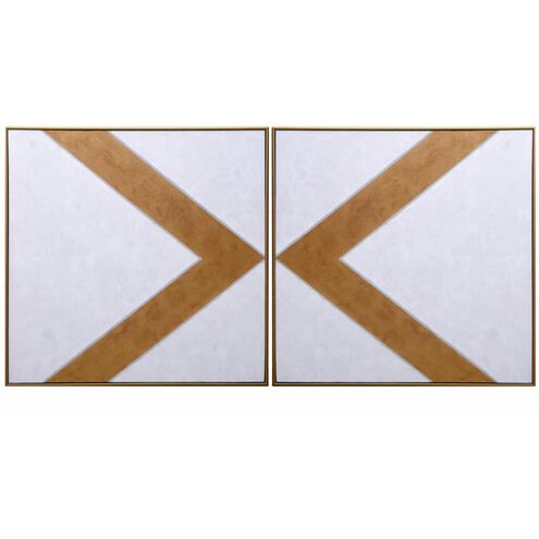 Chevrons 48 X 48 inch Hand Painted Art, Set Of 2