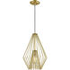 Quintus 1 Light 12.25 inch Metallic Gold Pendant Ceiling Light