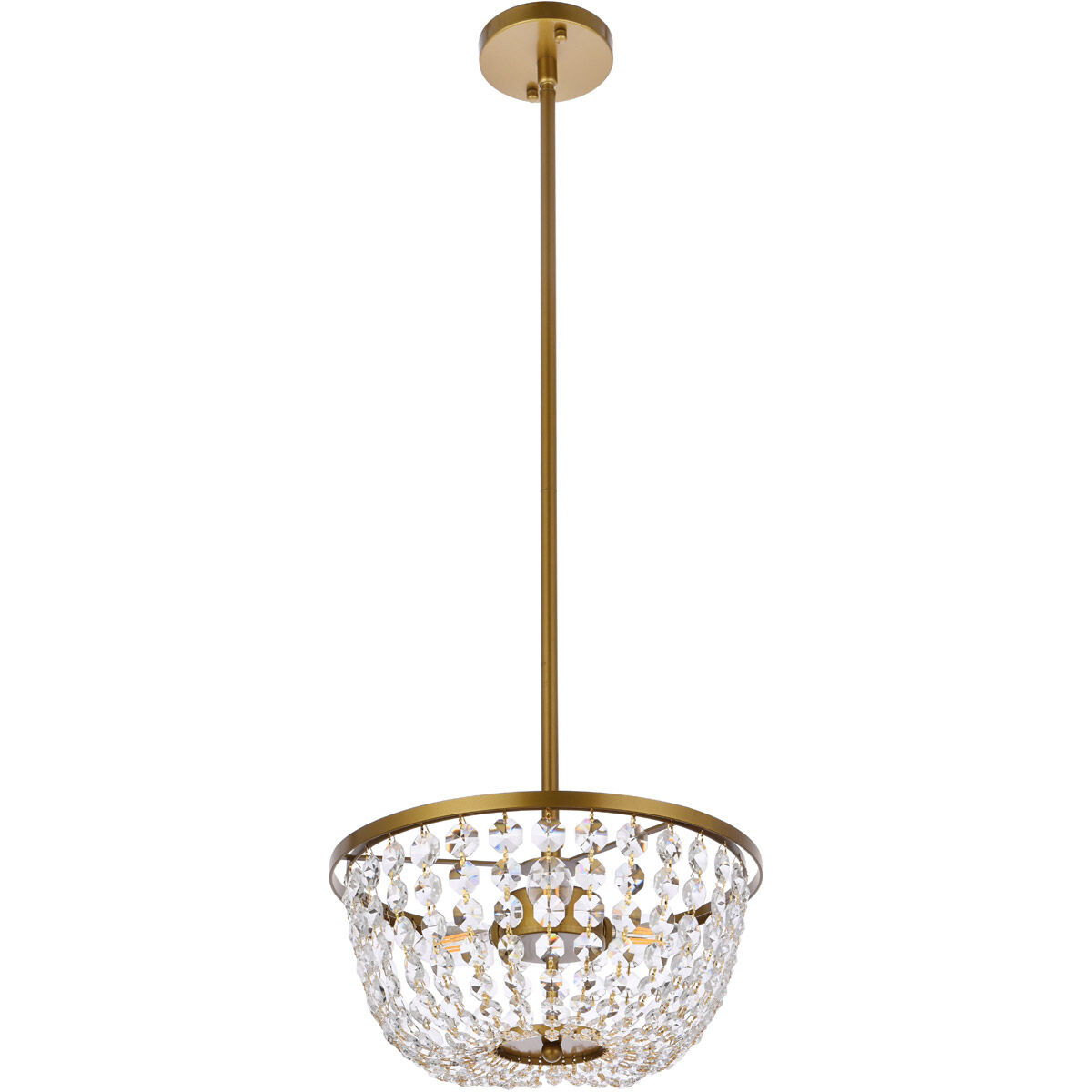Gianna 3 Light 13 inch Brass Pendant Ceiling Light