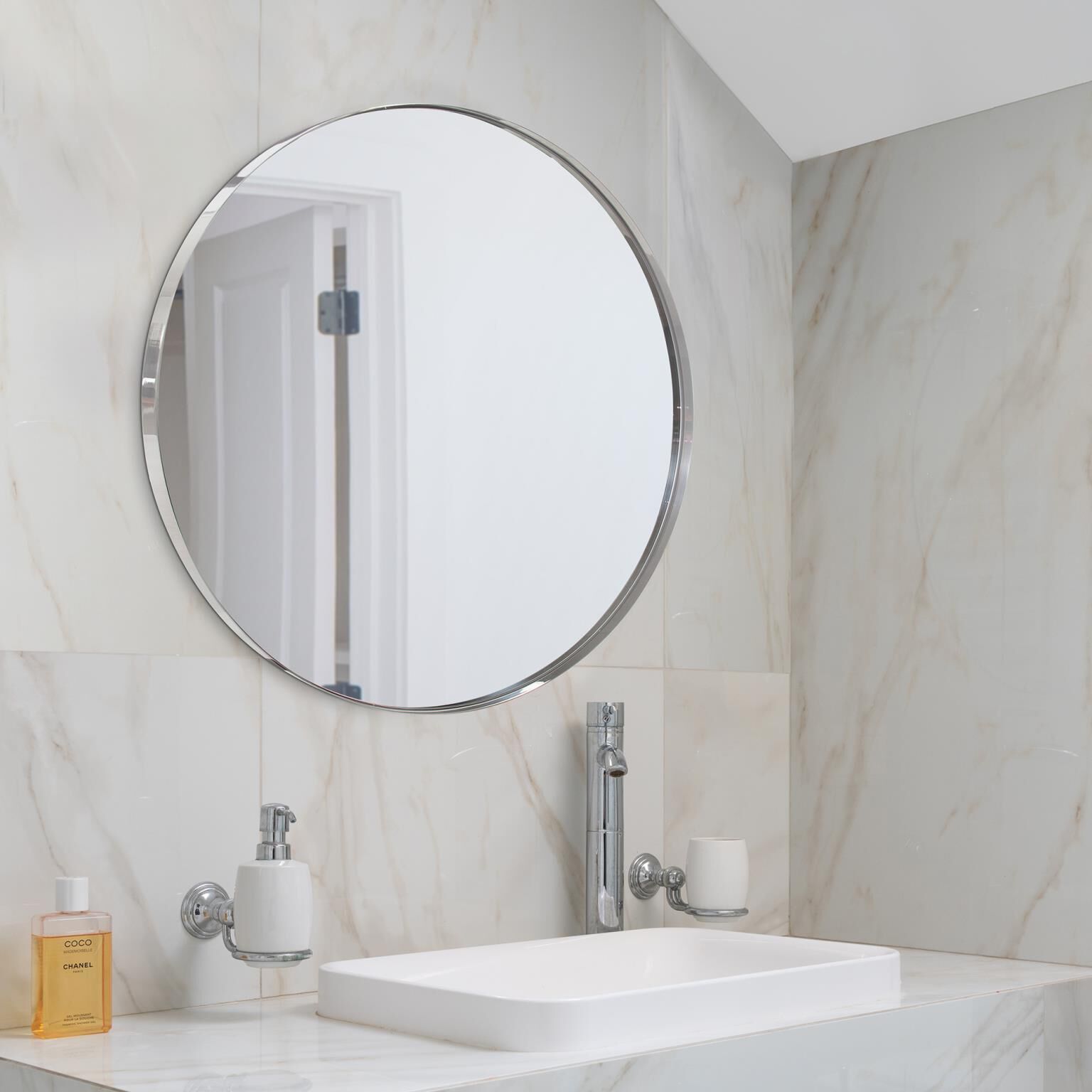 Carter 30 X 30 inch Black Mirror