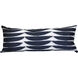 Cameron 36 X 6 inch Navy Blue and White Pillow