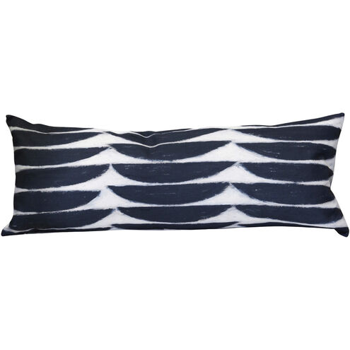 Cameron 36 X 6 inch Navy Blue and White Pillow