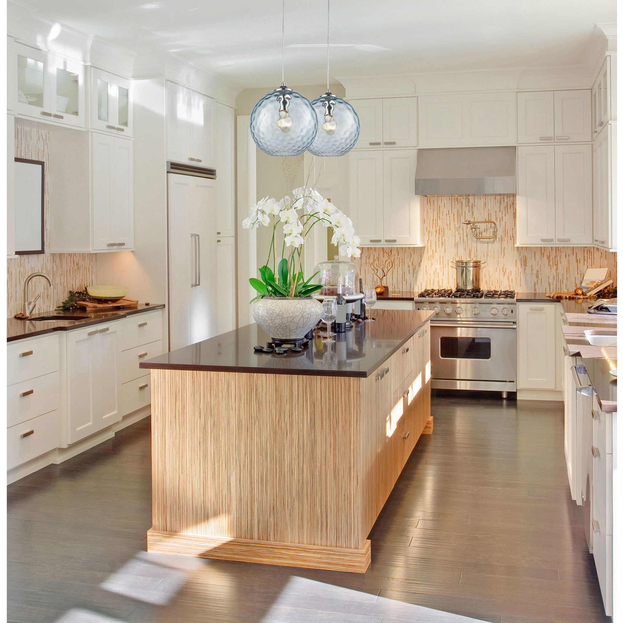 Watersphere 1 Light 10 inch Polished Chrome Pendant Ceiling Light