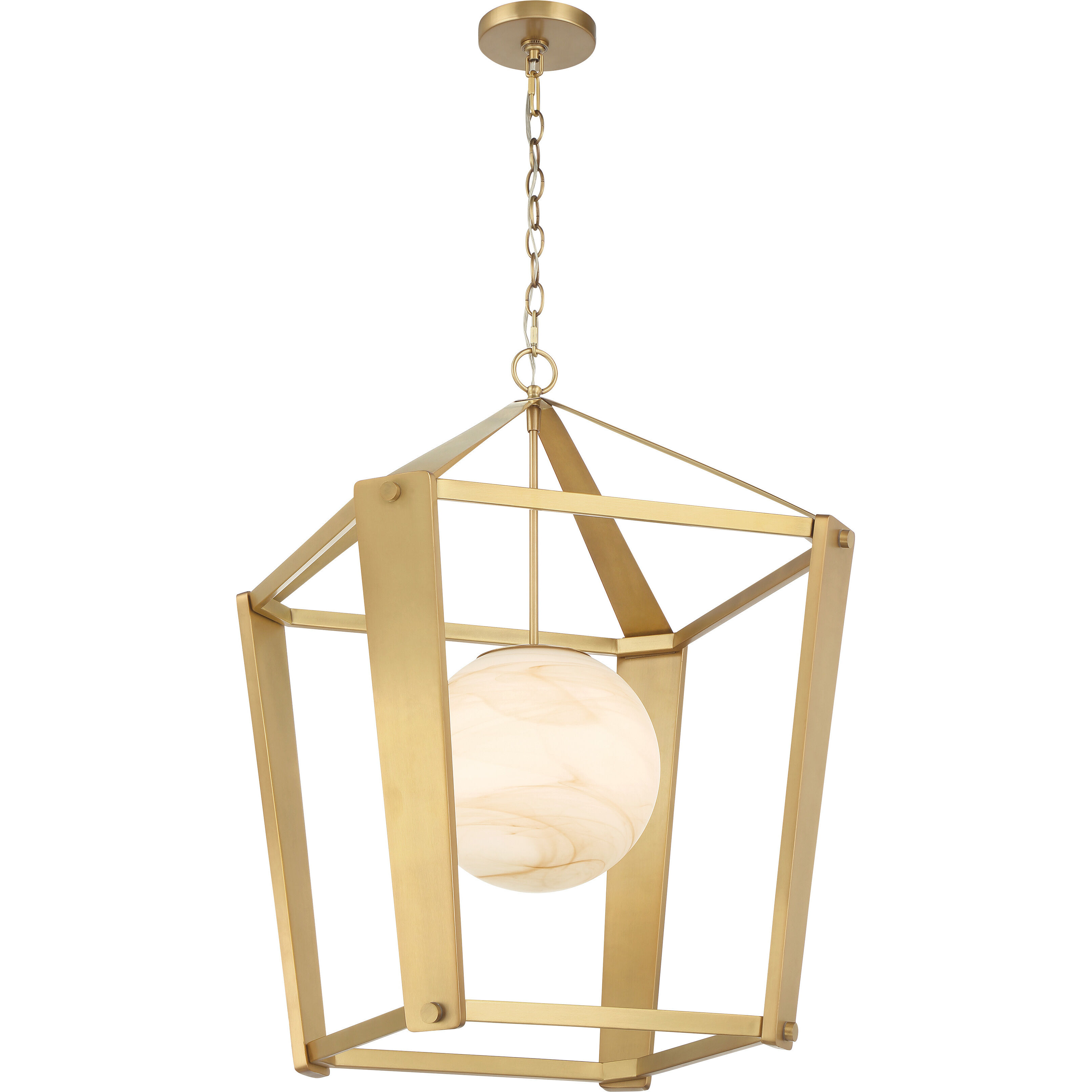 Shimmer 1 Light 20.5 inch Legacy Brass Pendant Ceiling Light