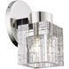 Rotterdam 1 Light 7 inch Polished Nickel Crystal Single Sconce Wall Light