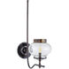 Lowcountry 1 Light Darkened Bronze and Darkened Copper Wall Sconce Wall Light