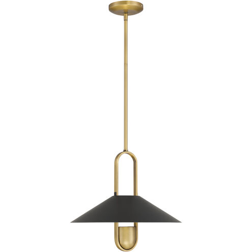 Goldenridge 1 Light 15 inch Legacy Brass and Dark Matte Black Pendant Ceiling Light