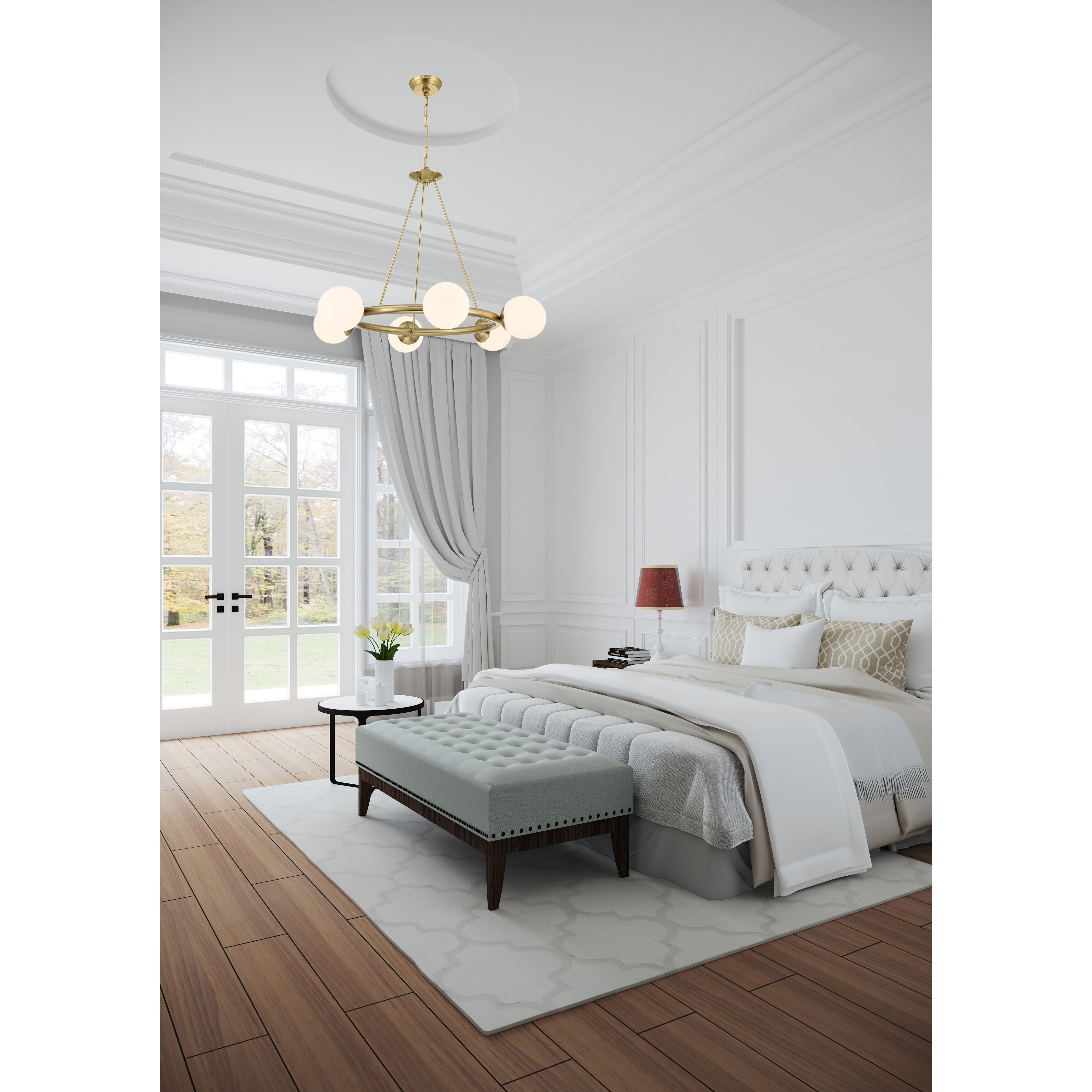 Upper St. Clair 6 Light 33.5 inch Gold Chandelier Ceiling Light