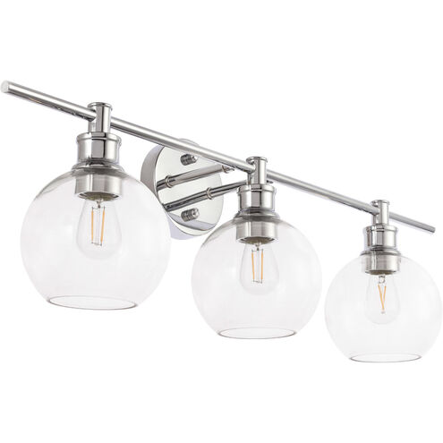 Syracuse 3 Light 28 inch Chrome Wall sconce Wall Light