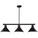 Akron LED 35.75 inch Oil Rubbed Bronze Linear Chandelier Ceiling Light