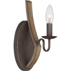 Shire 1 Light 5 inch Rustic Black Wall Sconce Wall Light