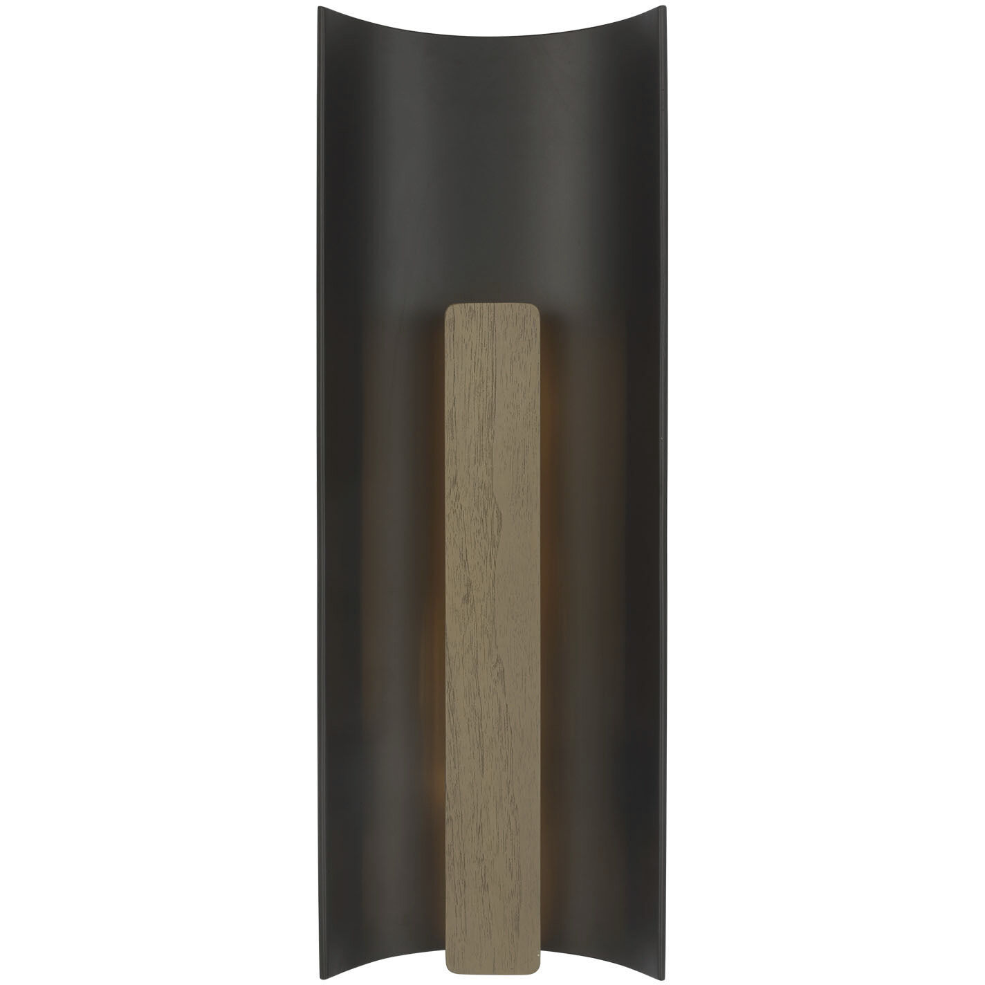 Anne-Marie Barton Remi Sconce Wall Light in Matte Carbon and Warm Walnut