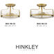 Harper 3 Light 14.5 inch Heritage Brass Indoor Semi-Flush Mount Ceiling Light in Clear Seedy