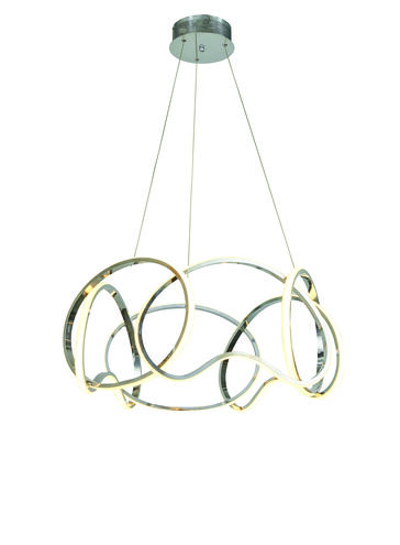 Irvine LED 24 inch Chrome Dining Chandelier Ceiling Light