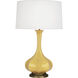 Pike 31.88 inch 150.00 watt Sunset Yellow Table Lamp Portable Light in Aged Brass