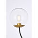 Lennon 4 Light 32 inch Black and Brass Pendant Ceiling Light
