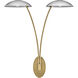 Glenn Sconce Wall Light in Heritage Brass with Chrome