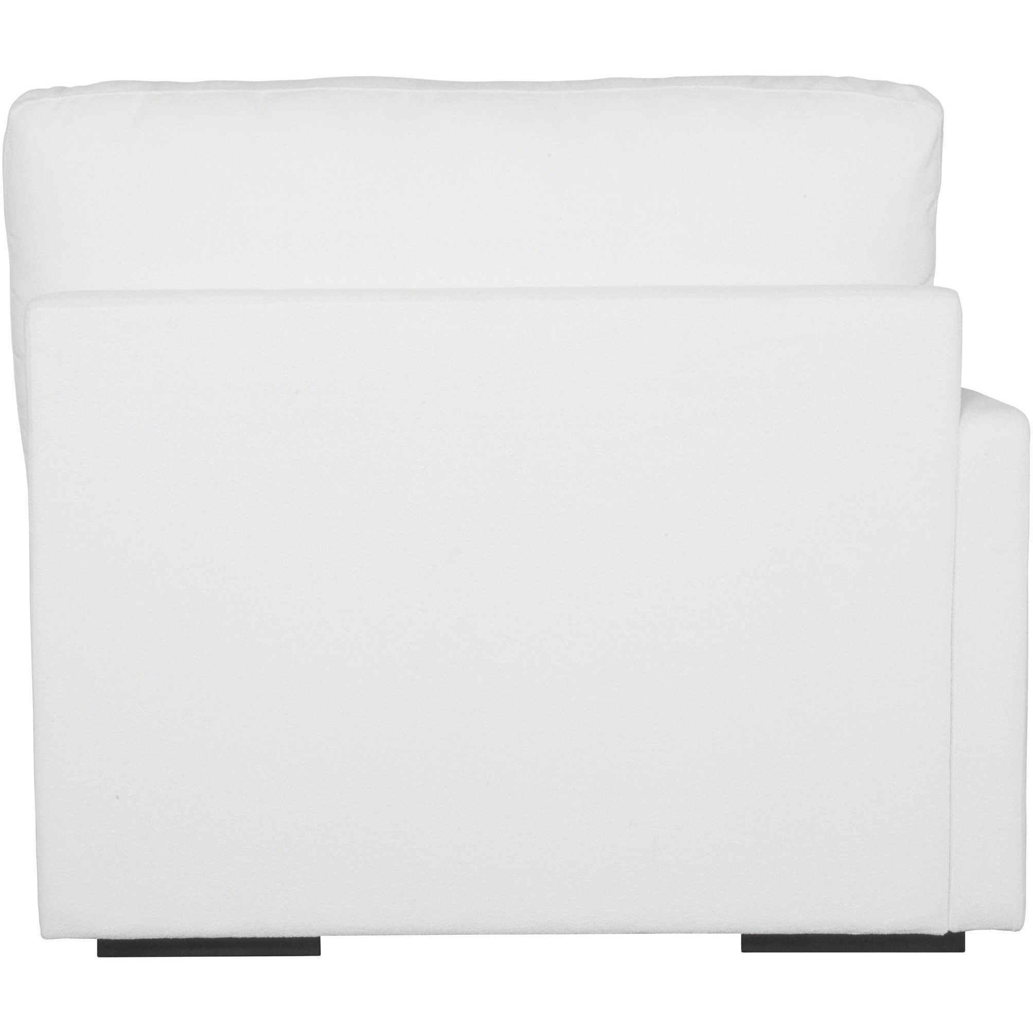 Refuge Arctic White Polyester Sofa, Left Arm Facing