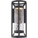 Roslyn 1 Light 14 inch Black Outdoor Wall Light