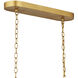 Aurelia 6 Light 46 inch Contemporary Gold Leaf and Contemporary Gold Chandelier Ceiling Light