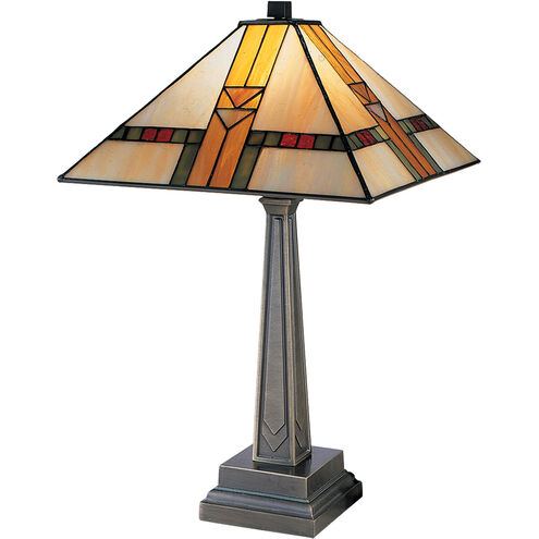 Evelyn 21 inch 100.00 watt Antique Brass Table Lamp Portable Light