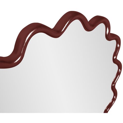 Cloud 36 X 24 inch Burgundy Mirror