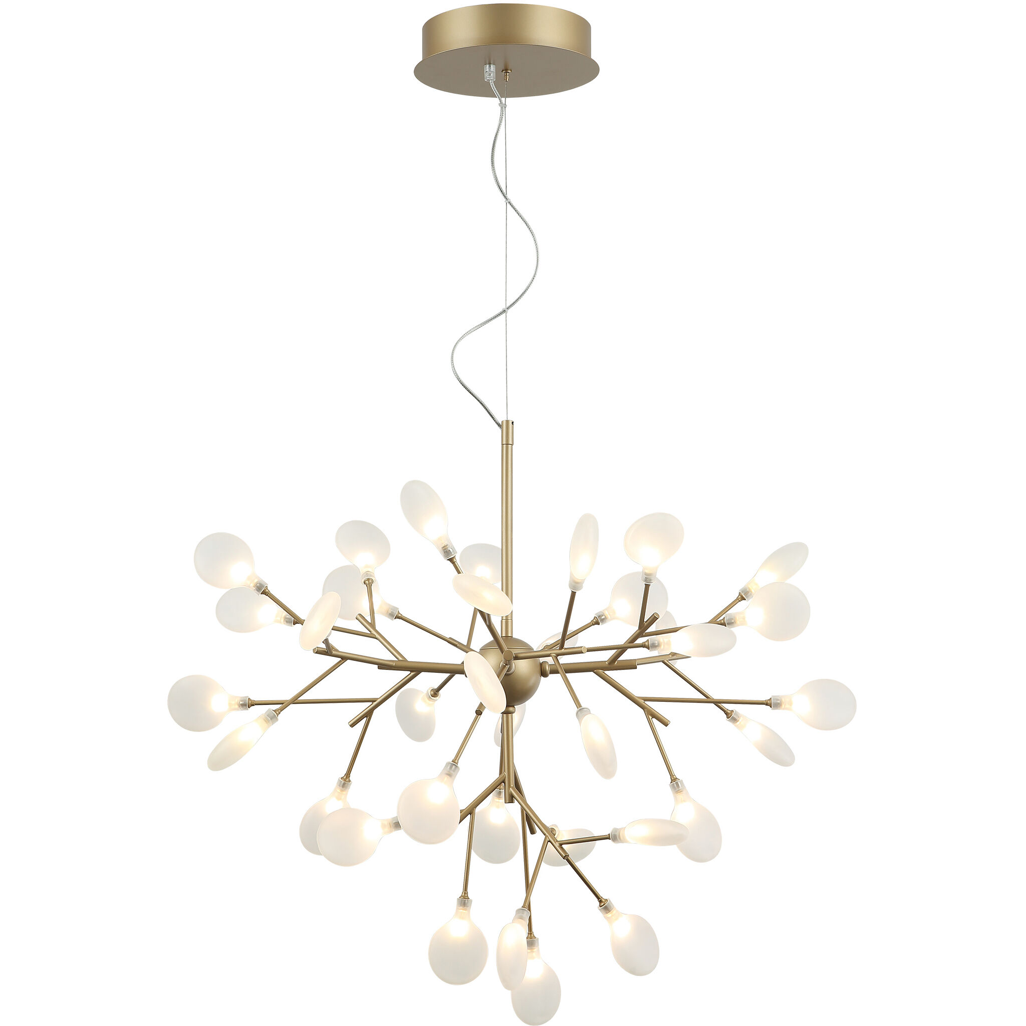 Hydrangea Bloom 35 Light 30 inch Gold Pendant Ceiling Light
