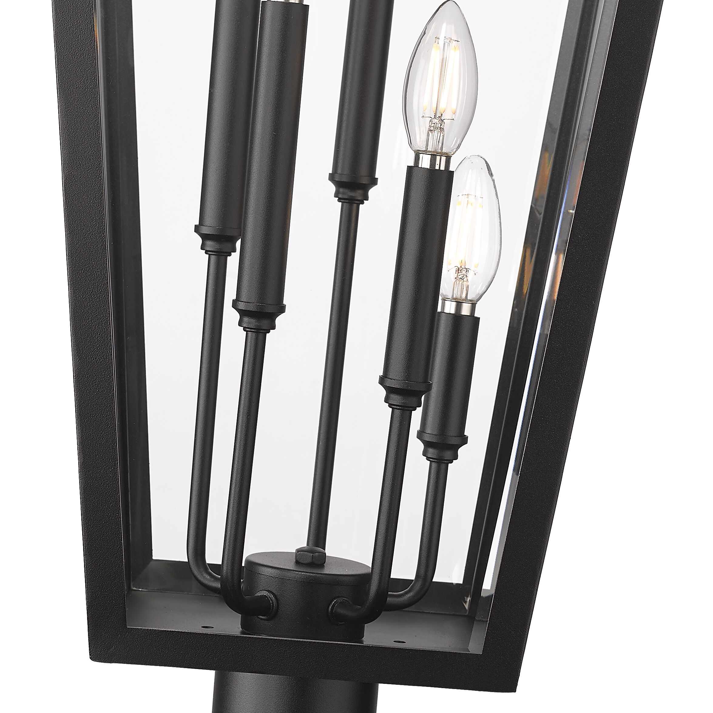 Gannon 5 Light 122.25 inch Black Outdoor Post Mounted Fixture in G9