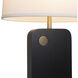 Laurel 30 inch 23 watt Ebony and Weathered Brass Table Lamp Portable Light