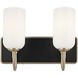Solia LED 14.25 inch Champagne Bronze with Black Bathroom Vanity Light Wall Light