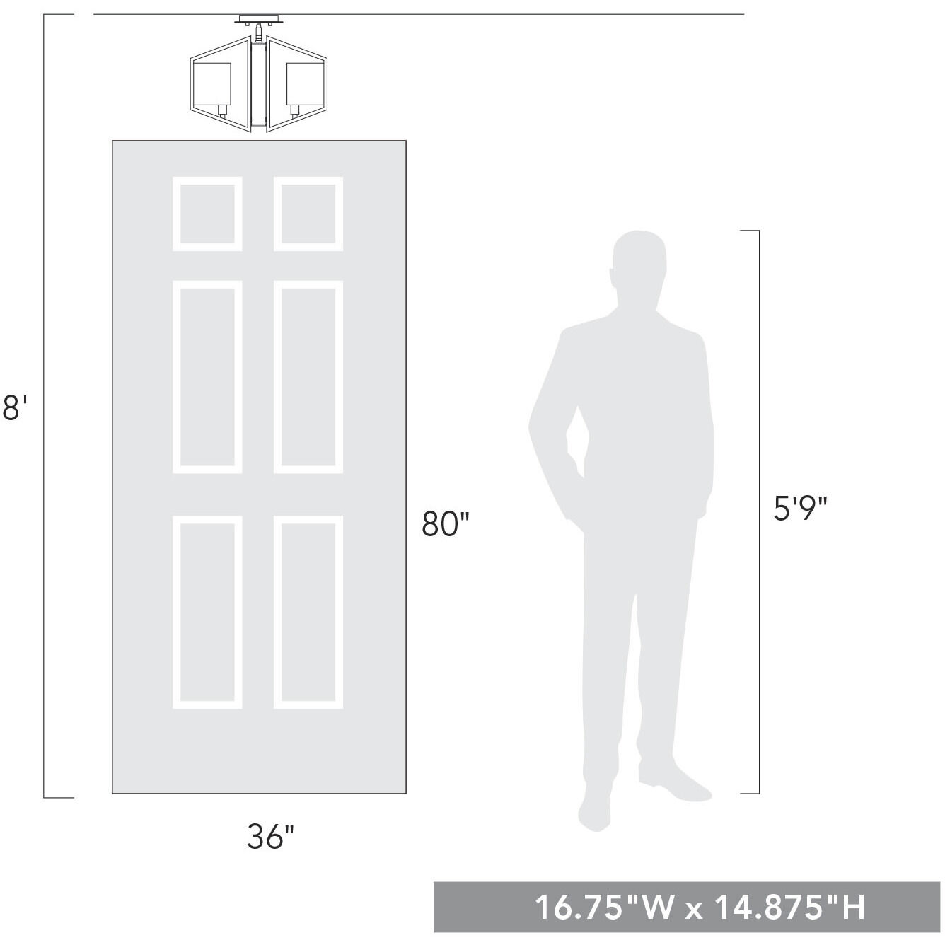 Varsha 3 Light 16.75 inch Matte Black Semi-Flush Mount Ceiling Light