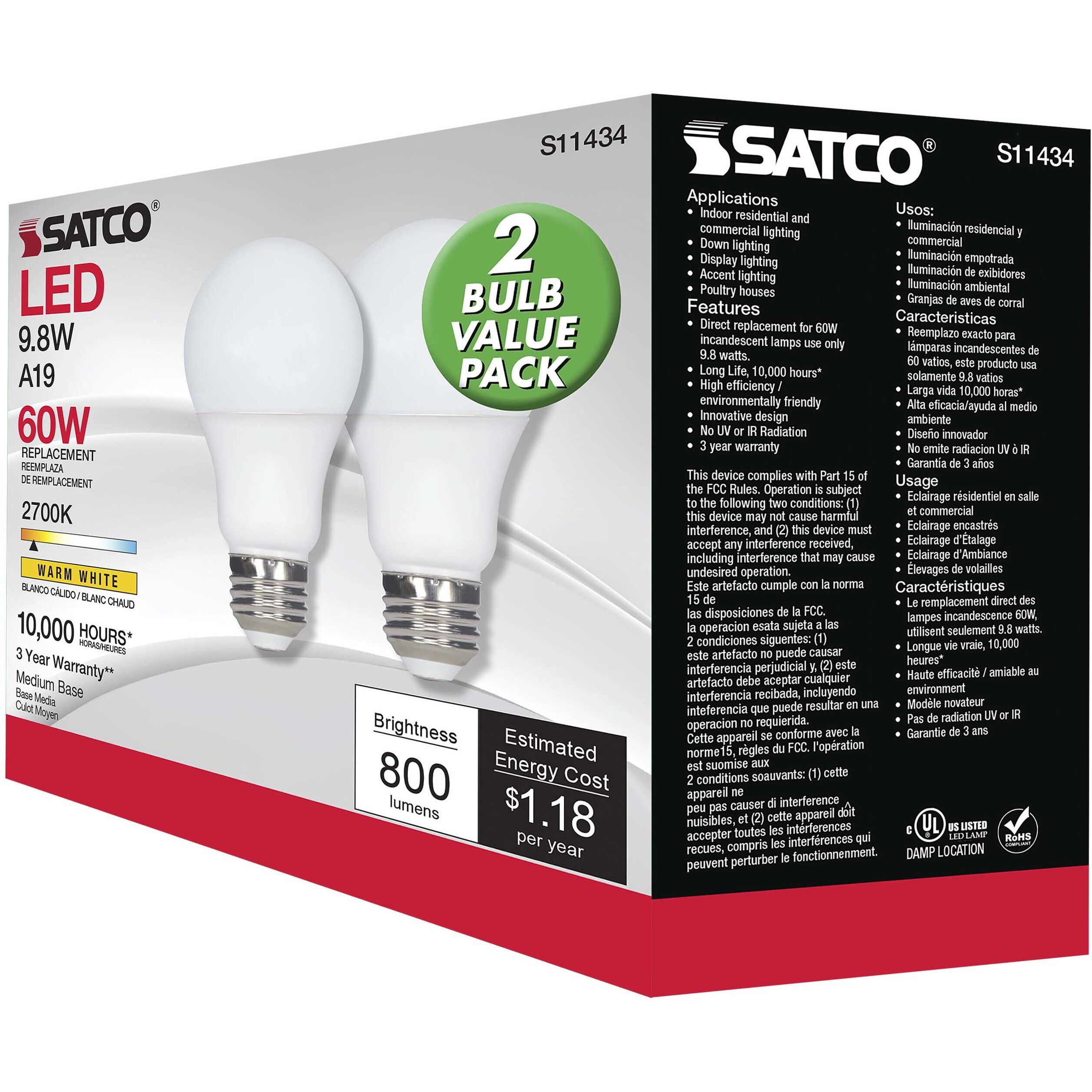 Lumos LED Medium 9.80 watt 2700K Type A Bulb