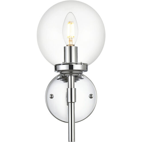 Ingrid 1 Light 6 inch Chrome Bath Sconce Wall Light