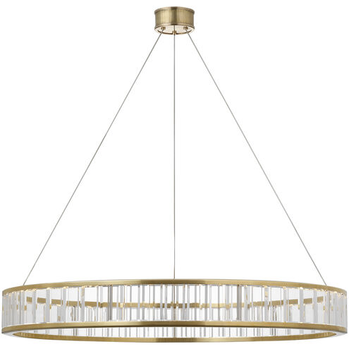 Chapman & Myers Iterna LED 40 inch Antique-Burnished Brass Ring Chandelier Ceiling Light