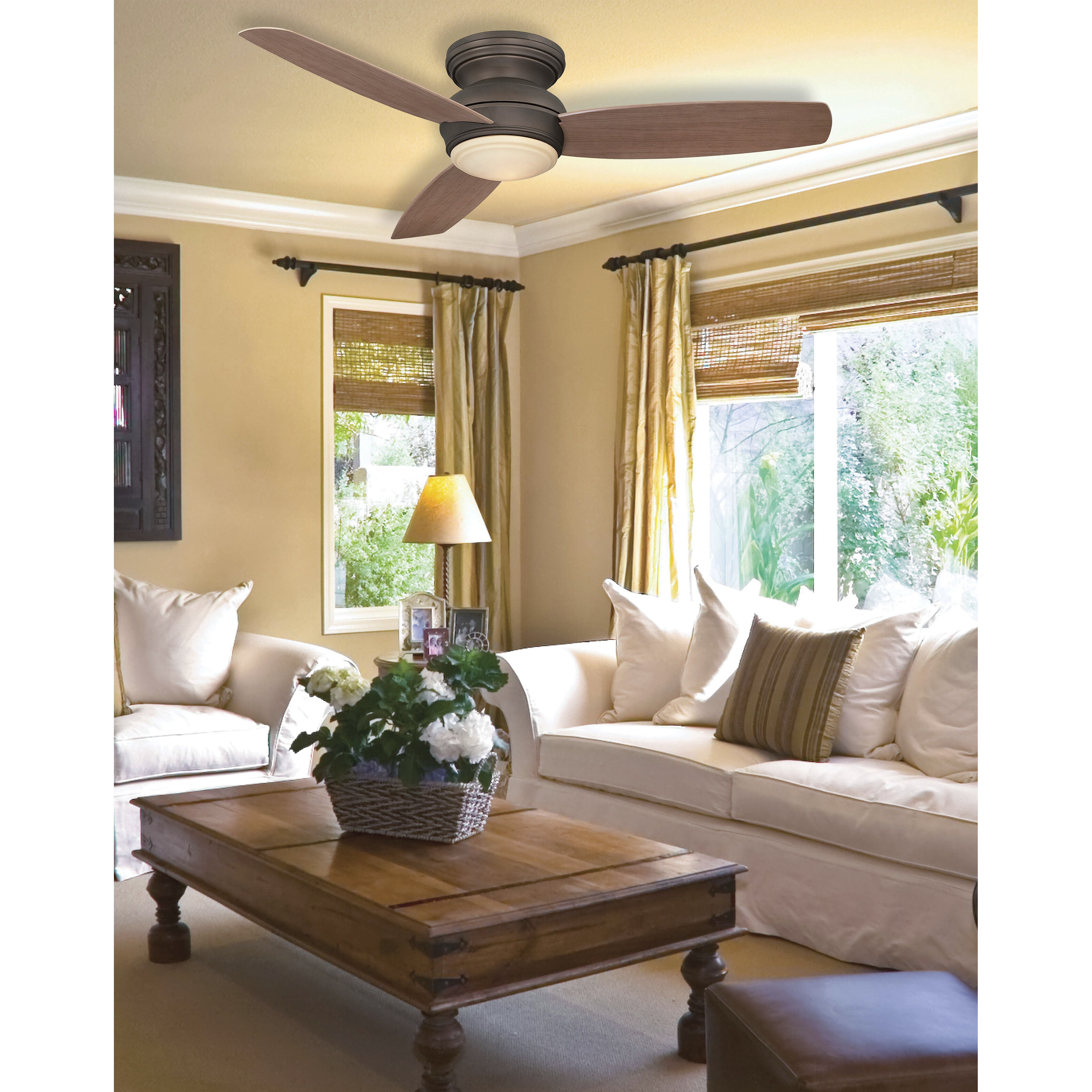Traditional Concept 52 inch Oil Rubbed Bronze with Medium Maple Blades Outdoor Ceiling Fan