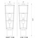 Helix 1 Light 19.5 inch Black Outdoor Post Mount Fixture