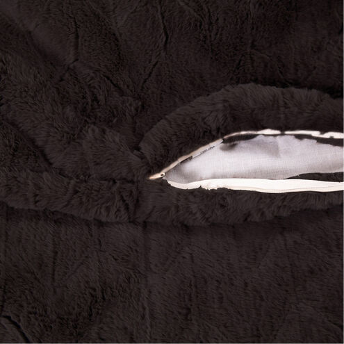 Puff Angora Ebony Scroll Chair with Cover