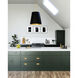 Calor 3 Light 24.88 inch Black Linen with Gold Parchment and Vintage Brass Pendant Ceiling Light