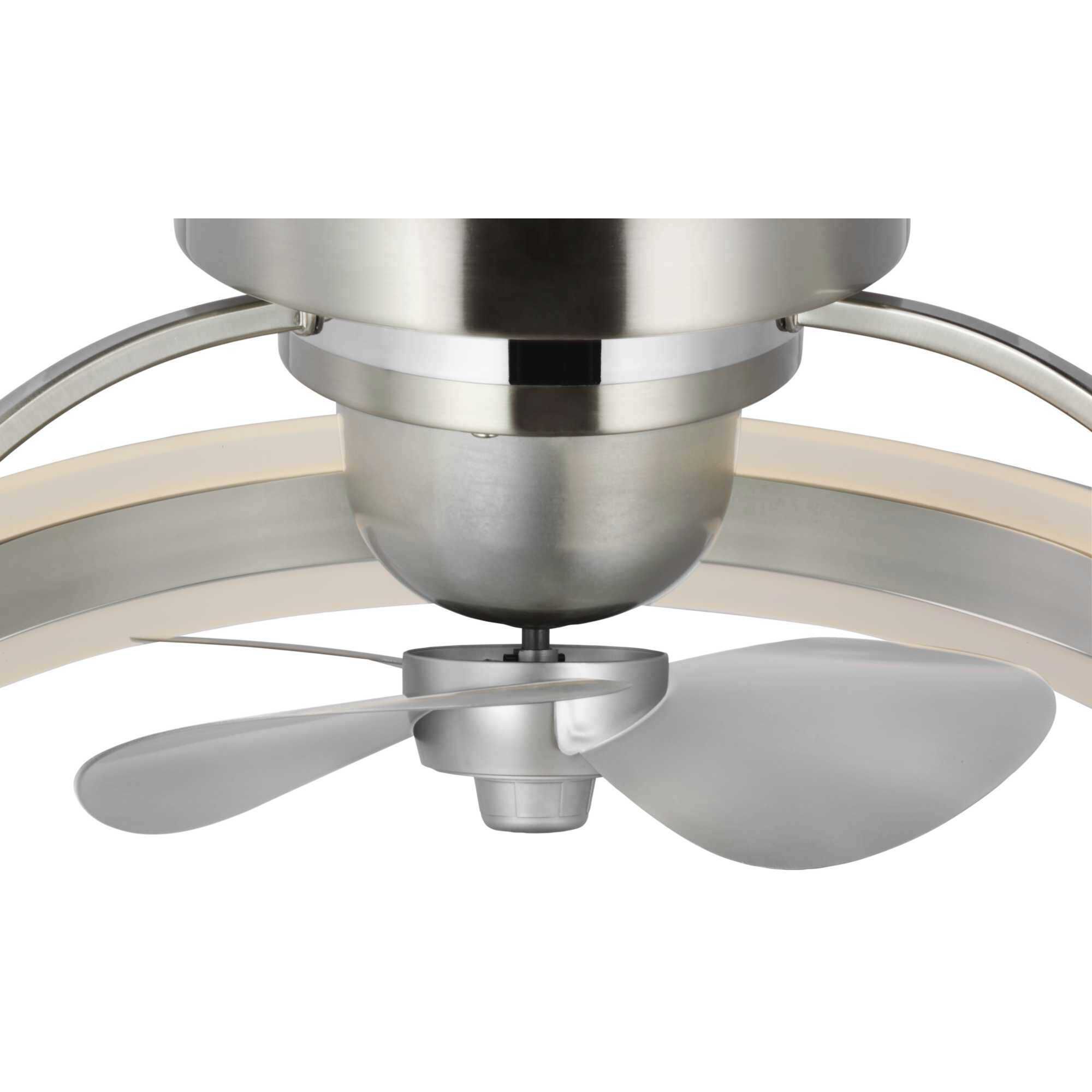 Burnett 20.94 inch Brushed Nickel with Silver Blades Outdoor Ceiling Fan
