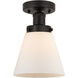 Cone 1 Light 6.5 inch Oil Rubbed Bronze Semi-Flush Mount Ceiling Light