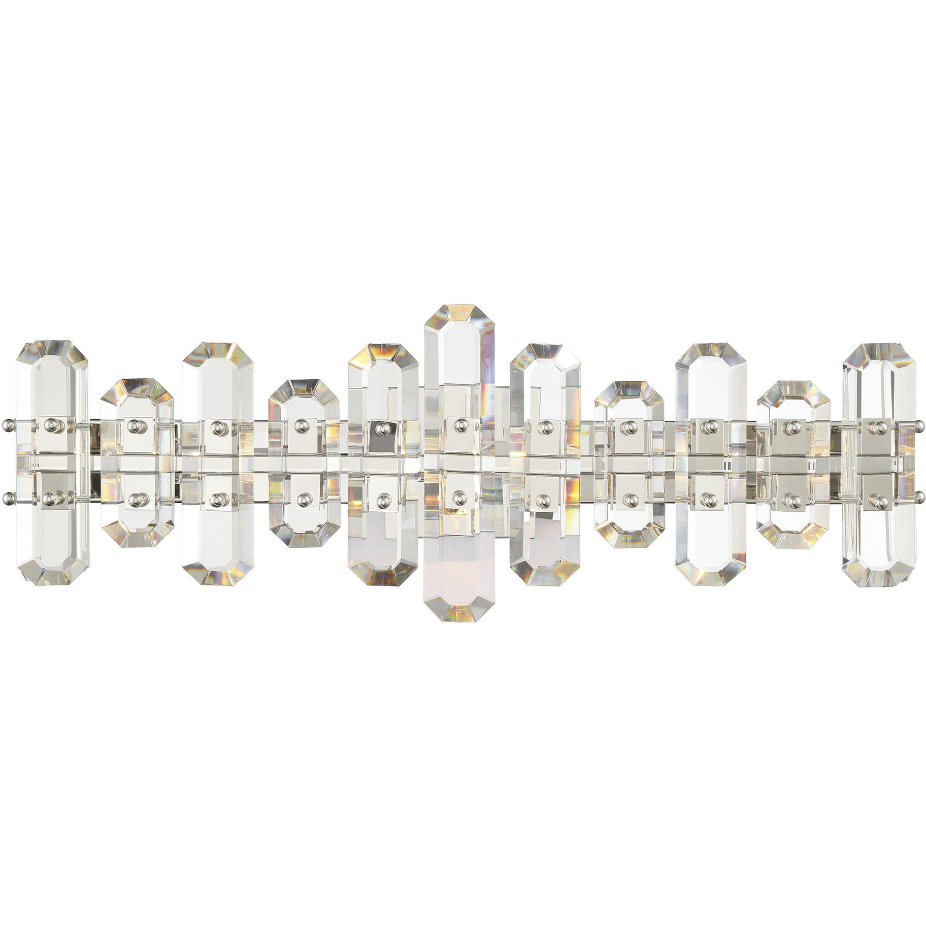 Bolton Bath Vanity Light Wall Light in Polished Nickel